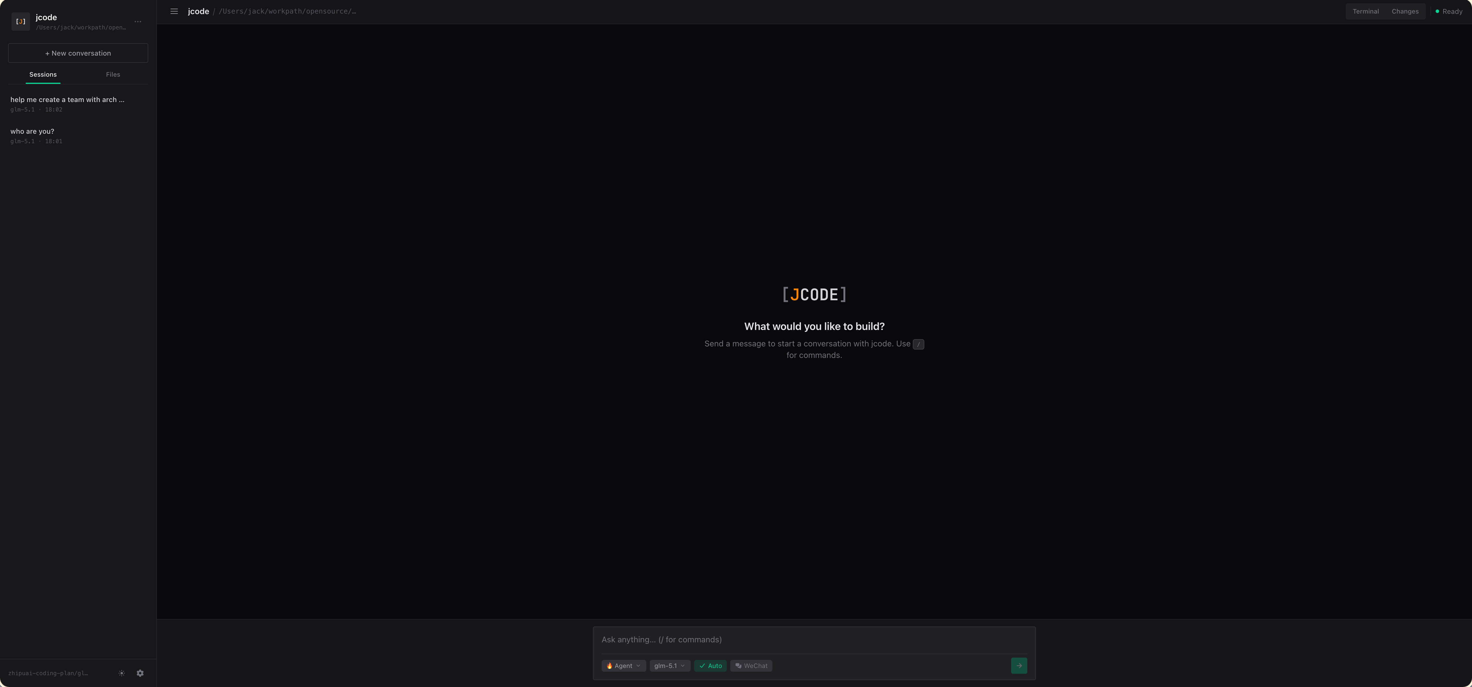 jcode Web Dark Mode
